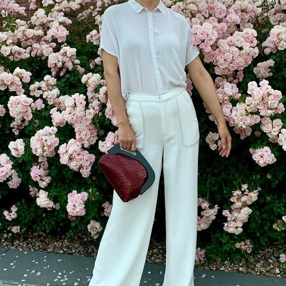 Handmade Genuine Embossed Leather Wooden Frame Clutch/Crossbody/Evening Bag - Picture 9 of 14